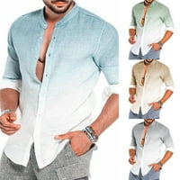 Muškarci Ležerne prilike labave gradijentne majice Dugi rukav labav bluza s majicama