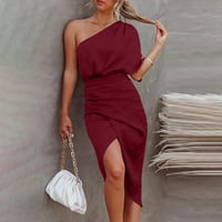 Awdenio Ženske haljine kratki rukav u prodaji modni ženski ljetni elegantan seksi jedno ramena nepravilna