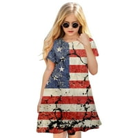 Djevojke se oblače djeca dječje dijete proljeće ljeto Ispis kratkih rukava modna američka dana za neovisnost