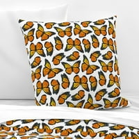 Pamuk Satens Sham, euro - monarch leptir akvarel uzorak leptira Butff Bug Ispiši posteljinu po mjeri