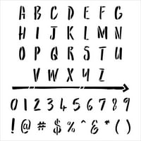 Ručno crtano marker slova u studiju za više abecede u potpunosti abecede šablon DIY Journaling & Scrapbooking