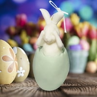 Xewsqmlo silikon 3D svijeće kalup za pranje Easster Eggshell Bunny Pokloni za odmor
