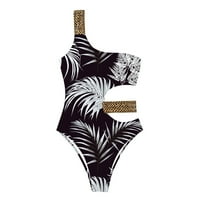 Kupaći kostim za žene za žene kupaći kostim V izrez vrata šibice širokog kaiševa na stražnju kuku kupaći