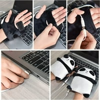 USB grijane toplotne rukavice slatke USB rukavice za grijanje Pola nosive ruke bez prstiju 5V grijane