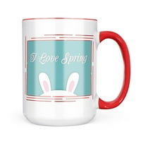 Neonblond I Love Spring Bunny uši šali poklon za ljubitelje čaja za kavu