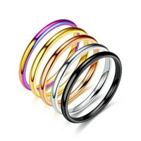 Prstenovi za žene modni čvrsti srebrni srebrni bijeli geometrski prsten za prsten