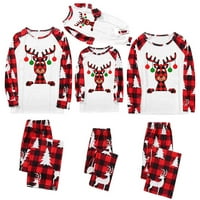 Ponude dane, Termeek Porodica Usklađivanje božićne pidžame Set za mamu tata djeca beba, dugi rukavi