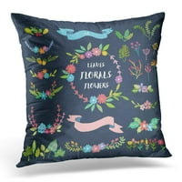 Ljubičasta vijenac od bajke dizajna plavog cvjetnog jastuka jastučni jastuk