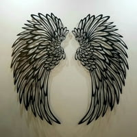 Anđeoska krila zidna umjetnička metalna modernih zidnih skulptura kućankiranje rođendana