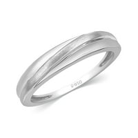 Za vas platinasto sjajni rezbareni prsten, prsten veličine-11