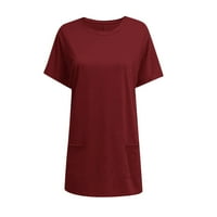 Labakihah T majice & nbsp; za žene Ženske ljetne casual čvrste labave puloverske košulje s kratkim rukavima