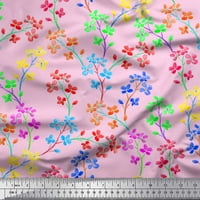 Soimoi svilena tkanina Lilac cvjetni otisak šivaći tkaninski dvorište široko