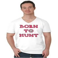 Rođen za Hunt Crossheirs Deer Buck V-izrez T majice Muškarci Žene Brisco Marke 3x