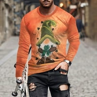 Corashan Grafički teže muške modne ležerne pruge tiskane majice s dugim rukavima za muškarce