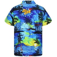 Wendunide polo majice za muškarce modni muški casunski gumb Havaji Print Beach Kratki rukav Brzi bluza