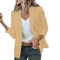 Ketyyh-Chn ženski dugi rukav jakna s dugim rukavima Otvoreni prednji blazer Cardigan Radni ured kaputa
