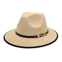 Haxmnou Korean verzija Woolen Top Hat Jazz Hat British Style Top Hat Big Brim šešir Dame Jesen i zimski