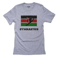 Kenija Olympic - Gimnastika - Zastava - Silueta Muška siva majica