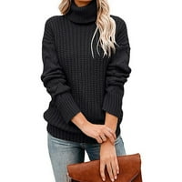 Ženski džemper čišćenje modnih žena casual o-vrat turtleneck solid boja dugih rukava pulover duks rolat