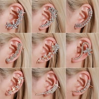 Zircon Leptir ušne naušnice za žene bez piercing leptir uha zamotavanje oko lažnih minđuša zamotavanje