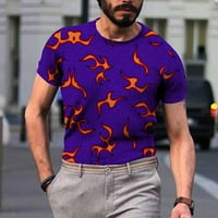 Modna majica za muškarce Pješačka majica 3D grafički ispis Plamen Ispis kratkih rukava TOP GYS TOP GRANDPA