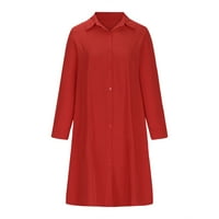 PBNBP Ljetna haljina za žene kratki rukav V izrez za maslačak za maslačak za ispis Split džepovi duga maxi haljina