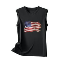 Anuirheih Američki zastava za žene 4. srpnja Odjeća bez rukava patriotske majice Ženske bez rukave ljeto