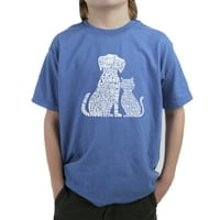 Dječačka majica za reč Art - psi i mačke