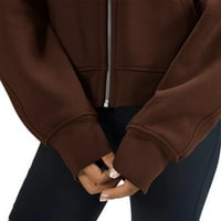 LightMall Lagana zip-up Clearence Dugi rukav tanka jakna za žene Plus size Potpuno Zip Hoodie Jaknes