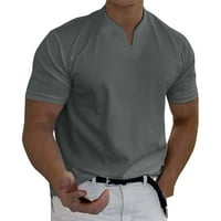 Muškarci Proljeće Ležerne prilike V izrez Majica kratkih rukava Top bluza Muške košulje za vježbanje