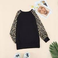 Žene Božićni leopard patchwork dugih rukava bluza vrhova puloverske duksere Hot6SL488350