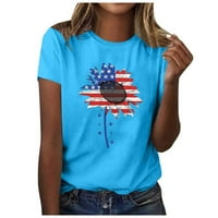Ženska američka majica zastava Patriotska majica USA zastava za zastavu 4. srpnja Tees Vintage Majica