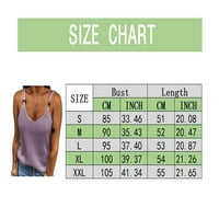 Ženski tenkovi za vježbanje O-izrez Pure Color Camisole Pleteti prsluk Jednostavna bluza bez rukava za žene Dressing Plus