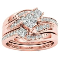 Prstenovi za ženske prsten okrugli dijamantski vjenčani obljetni poklon pribor za poklone veličine 10