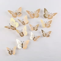 3D leptir zidne naljepnice naljepnice za naljepnice papir za djecu Dječji vrtić učionica Vjenčanje srebrna