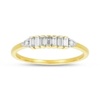 Londonski fini nakit dijamantni prstenovi za žene, 0. CT baguette i okrugli dijamantni vjenčani trake