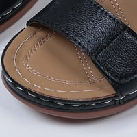 Cipele za žene Sandale Udobne ortopedske sandale Cleance Cleaming Girls Ljetne kline pete s gustim potplatima Papuče modne flop ortopedske sandale crne 5,5
