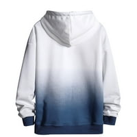 Leey-World Grafički duksevi Muška dukserica, pamučna mješavina dukserica, Plišani pulover Duks bijeli,