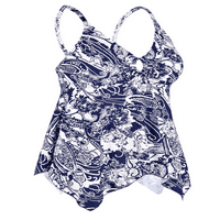 Firpearl ženski tankini kupaći kostimi skromni cvijetni križanje plus veličine kupaćih odijela