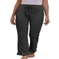 Ženska dna čvrste boje Yoga hlače Elastične struke pantalone Dame Brzo suho jogger pant koji trče duge