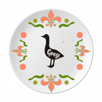 Keramika cvijeća crno-bijele životinje Keramika ploča za tanku za večeru