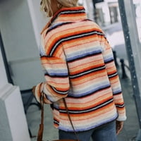 Pad bluze za žene ženske i zimske srednje duge dvostrane baršunaste trake za ispisane plišane pulover