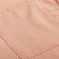 Ženska košulja Sanviglor Haljine dugih rukava Maxi haljina šifon elegantni odmor ružičasti m