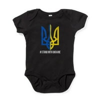 Cafepress - Stojim sa Ukrajinom Podrška za zastavu Ukrain Body Court - Slatka novorođenčad Bodysuit