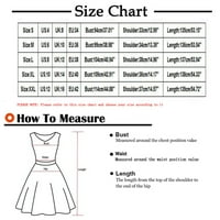 CLLIOS Women Modni tiskani povremeni gradijent O-izrez plus veličina duge haljine za žene