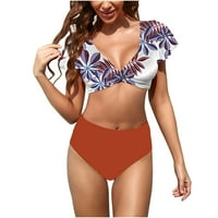 Kupaći kostimi Žene Bikini Visoki struk Veliki podijeljeni kupaći kostim modni tanki kupaći kostim set