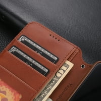 Mantso novčanik za Samsung S sa držačem utora za karticu, lagana folija poklopac sa Kickstandom, retro