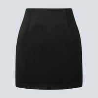Eashery ženske kratke suknje Mini suknje casual kratke suknje za žene crne s