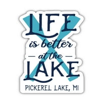 Pickerel Lake Michigan Suuvenir Frižider Magnet Westdle Dizajn 4-pakovanja