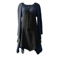 Proljetne haljine za ženske haljine trube irska košulja s korzetom Tradicionalni gotički retro dugih